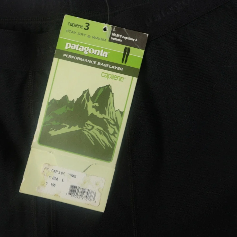 Patagonia Mens Capilene 3 Midweight Performance Baselayer Bottoms Black L